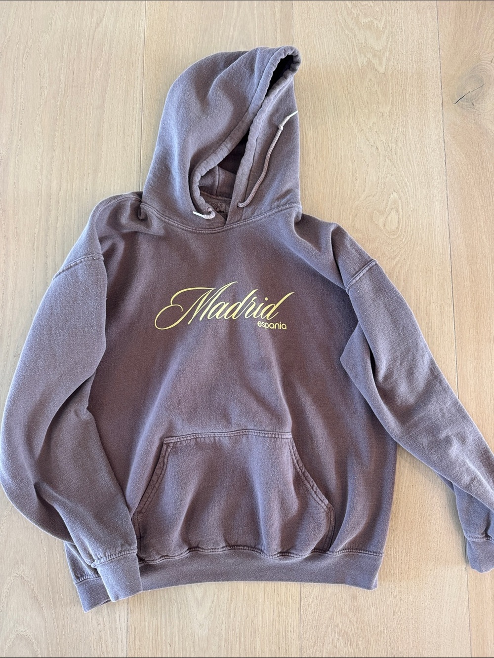 Madrid España Brown Hoodie Sweatshirt
